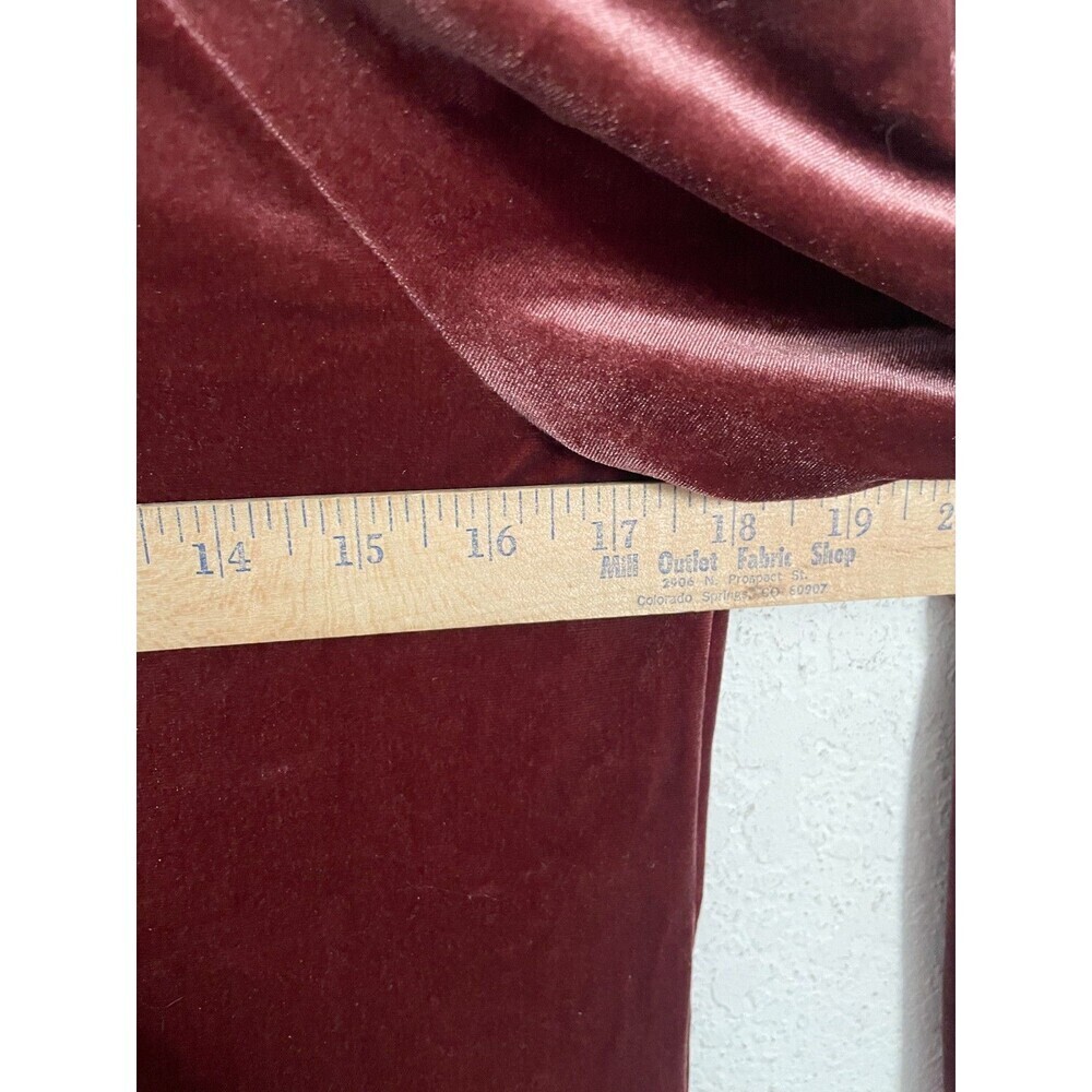 Sundance Womens Velvet Lace Trim Long Sleeve Top Size Small Burgundy Wine Boho - Picture 7 of 7